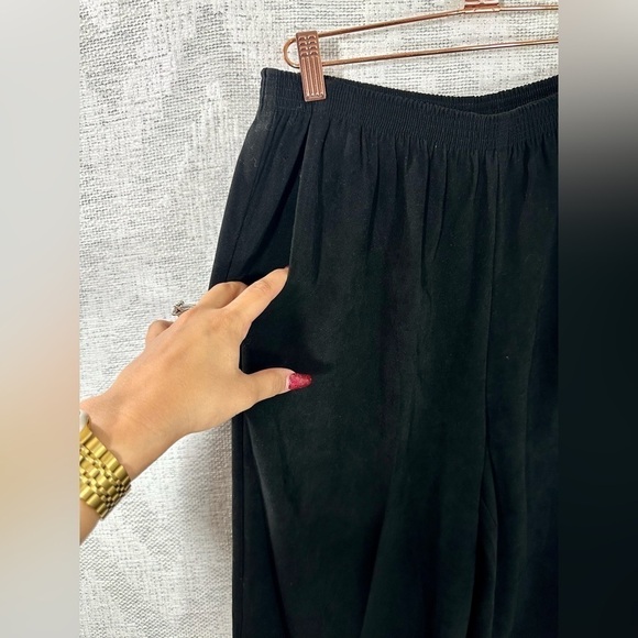 Alfred Dunner black microsuede elastic band pants size 10 - Picture 3 of 6